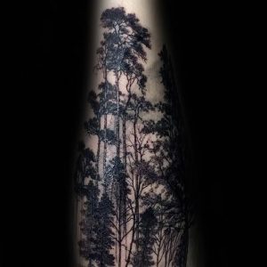 фото тату лес от 14.01.2018 №014 - forest tattoo - tattoo-photo.ru