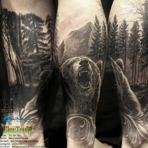 фото тату лес от 14.01.2018 №018 - forest tattoo - tattoo-photo.ru