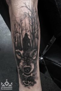 фото тату лес от 14.01.2018 №024 - forest tattoo - tattoo-photo.ru