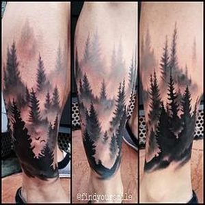 фото тату лес от 14.01.2018 №047 - forest tattoo - tattoo-photo.ru