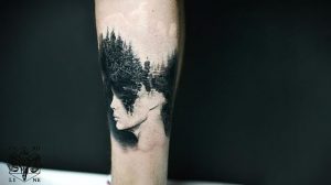 фото тату лес от 14.01.2018 №053 - forest tattoo - tattoo-photo.ru