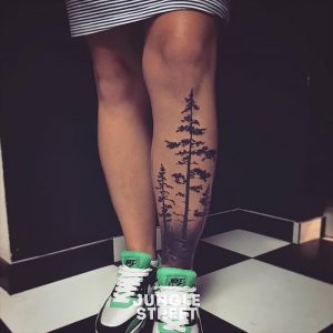 фото тату лес от 14.01.2018 №060 - forest tattoo - tattoo-photo.ru