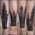 фото тату лес от 14.01.2018 №061 - forest tattoo - tattoo-photo.ru