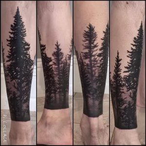 фото тату лес от 14.01.2018 №061 - forest tattoo - tattoo-photo.ru