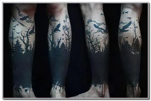 фото тату лес от 14.01.2018 №090 - forest tattoo - tattoo-photo.ru