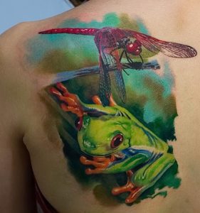 фото тату лягушка от 08.01.2018 №058 - tattoo frog - tattoo-photo.ru