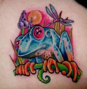 фото тату лягушка от 08.01.2018 №066 - tattoo frog - tattoo-photo.ru