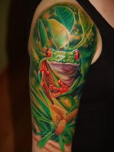 фото тату лягушка от 08.01.2018 №087 - tattoo frog - tattoo-photo.ru