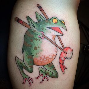 фото тату лягушка от 08.01.2018 №104 - tattoo frog - tattoo-photo.ru