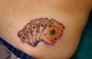 фото тату масть карт пики от 19.02.2018 №048 - tattoo suit cards peaks - tattoo-photo.ru