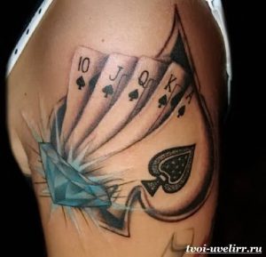 фото тату масть карт пики от 19.02.2018 №065 - tattoo suit cards peaks - tattoo-photo.ru