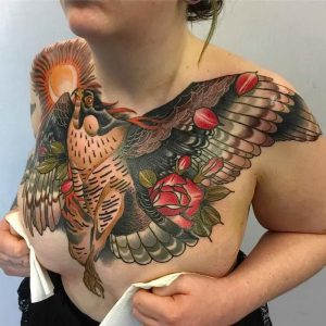 фото тату ястреб от 27.01.2018 №027 - tattoo hawk - tattoo-photo.ru