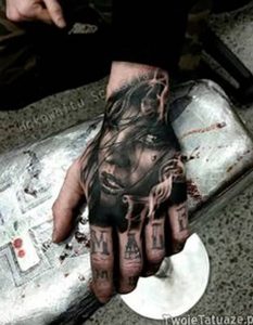 фото Тату на кисти руки от 13.04.2018 №004 - Tattoo on the hand - tattoo-photo.ru