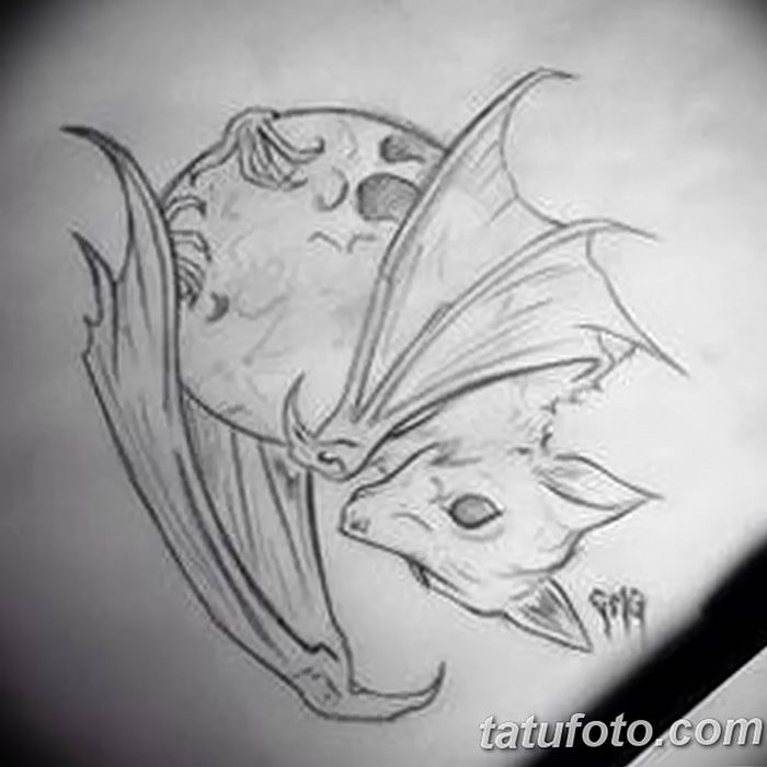фото Эскизы тату летучая мышь от 11.04.2018 №005 - Sketches bat tattoo - tattoo-photo.ru