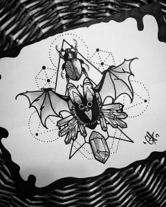 фото Эскизы тату летучая мышь от 11.04.2018 №113 - Sketches bat tattoo - tattoo-photo.ru