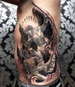фото тату ангел и демон от 11.04.2018 №003 - tattoo angel and demon - tattoo-photo.ru