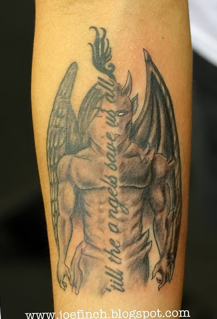 фото тату ангел и демон от 11.04.2018 № 016 - tattoo angel and demon - tatt...