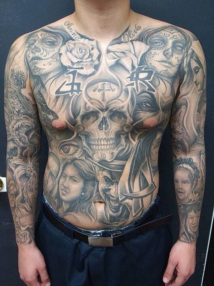 фото тату в стиле чикано от 08.04.2018 № 007 - Chicano style tattoo - tatto...