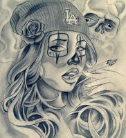 фото тату в стиле чикано от 08.04.2018 №008 — Chicano style tattoo — tattoo-photo.ru