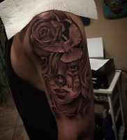 фото тату в стиле чикано от 08.04.2018 №114 — Chicano style tattoo — tattoo-photo.ru