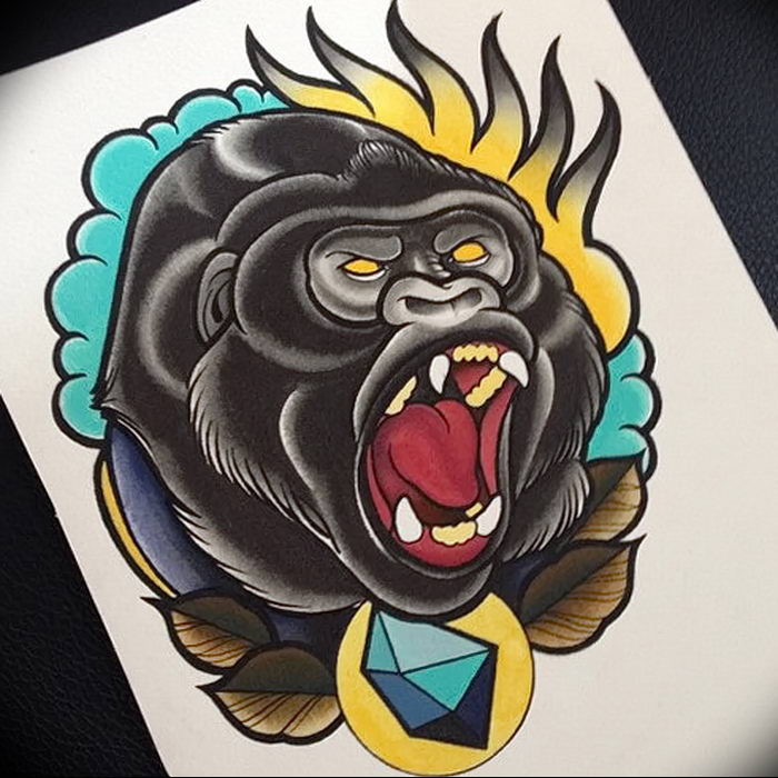 Поделиться этим. тату. от 27.03.2018 №. горилла. gorilla tattoo - tattoo-ph...