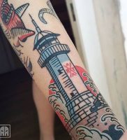 фото тату маяк от 16.04.2018 №002 — tattoo beacon — tattoo-photo.ru