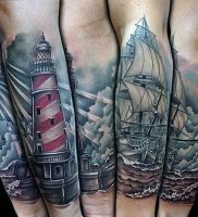 фото тату маяк от 16.04.2018 №011 — tattoo beacon — tattoo-photo.ru