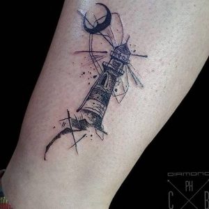 фото тату маяк от 16.04.2018 №017 - tattoo beacon - tattoo-photo.ru