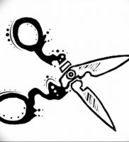 фото тату ножницы от 27.03.2018 №080 — tattoo scissors — tattoo-photo.ru