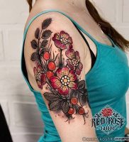 фото тату шиповник от 13.04.2018 №002 — Tattoo rosehip — tattoo-photo.ru