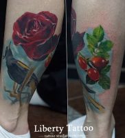 фото тату шиповник от 13.04.2018 №006 — Tattoo rosehip — tattoo-photo.ru