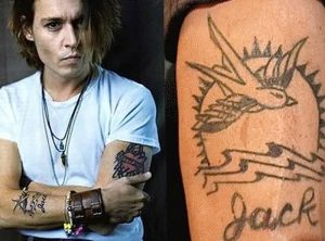 фото Тату Джонни Деппа от 15.04.2018 №066 - Tattoo Johnny Depp - tattoo-photo.ru