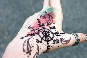 фото Тату на кисти руки от 13.04.2018 №035 - Tattoo on the hand - tattoo-photo.ru