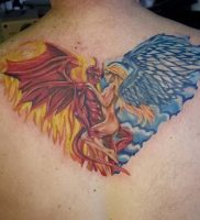фото тату ангел и демон от 11.04.2018 №014 — tattoo angel and demon — tattoo-photo.ru