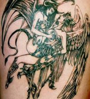 фото тату ангел и демон от 11.04.2018 №019 — tattoo angel and demon — tattoo-photo.ru