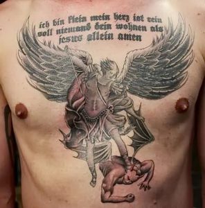 фото тату ангел и демон от 11.04.2018 №027 - tattoo angel and demon - tattoo-photo.ru