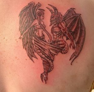 фото тату ангел и демон от 11.04.2018 №030 - tattoo angel and demon - tattoo-photo.ru 25234262623