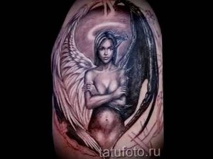 фото тату ангел и демон от 11.04.2018 №035 - tattoo angel and demon - tattoo-photo.ru