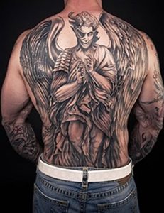 фото тату ангел и демон от 11.04.2018 №037 - tattoo angel and demon - tattoo-photo.ru