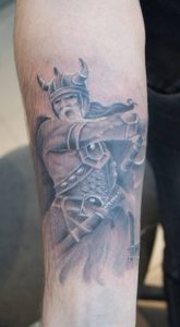 фото тату богатырь от 11.04.2018 №026 - tattoo warrior - tattoo-photo.ru