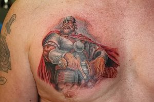 фото тату богатырь от 11.04.2018 №032 - tattoo warrior - tattoo-photo.ru