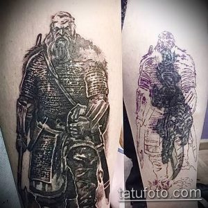 фото тату богатырь от 11.04.2018 №091 - tattoo warrior - tattoo-photo.ru