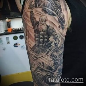 фото тату богатырь от 11.04.2018 №093 - tattoo warrior - tattoo-photo.ru