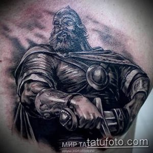 фото тату богатырь от 11.04.2018 №096 - tattoo warrior - tattoo-photo.ru