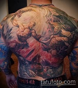 фото тату богатырь от 11.04.2018 №097 - tattoo warrior - tattoo-photo.ru