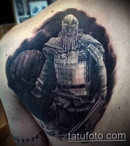 фото тату богатырь от 11.04.2018 №101 - tattoo warrior - tattoo-photo.ru