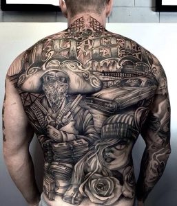 фото тату в стиле чикано от 08.04.2018 №001 - Chicano style tattoo - tattoo-photo.ru
