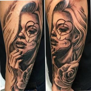 фото тату в стиле чикано от 08.04.2018 №010 - Chicano style tattoo - tattoo-photo.ru