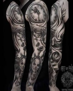 фото тату в стиле чикано от 08.04.2018 №051 - Chicano style tattoo - tattoo-photo.ru