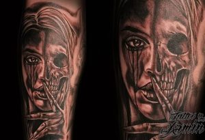 фото тату в стиле чикано от 08.04.2018 №059 - Chicano style tattoo - tattoo-photo.ru